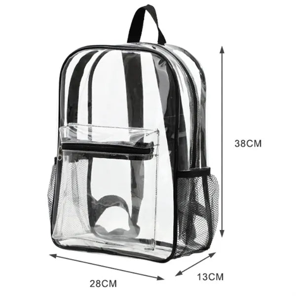 Clear Backpack School Book Bag Transparent Daypack