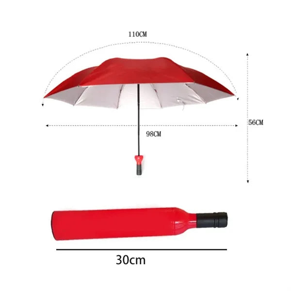 Compact Wine Bottle Umbrella Travel Novelty