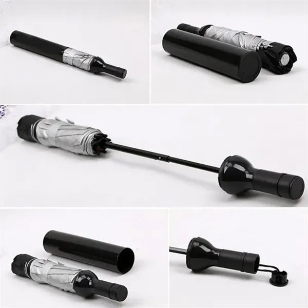 Compact Wine Bottle Umbrella Travel Novelty