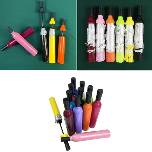 Compact Wine Bottle Umbrella Travel Novelty
