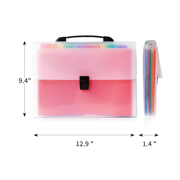 Colorful Expanding File Folder with Rainbow Dividers