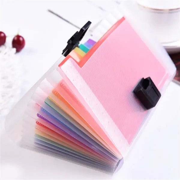 Colorful Expanding File Folder with Rainbow Dividers