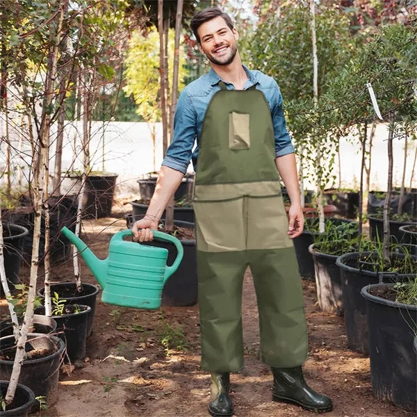Oxford Cloth Gardening Tight Apron with Multiple Pockets