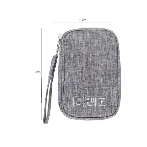 Portable Electronic Gadget Organizer Pouch with Wrist Strap