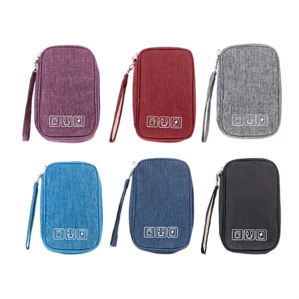 Portable Electronic Gadget Organizer Pouch with Wrist Strap