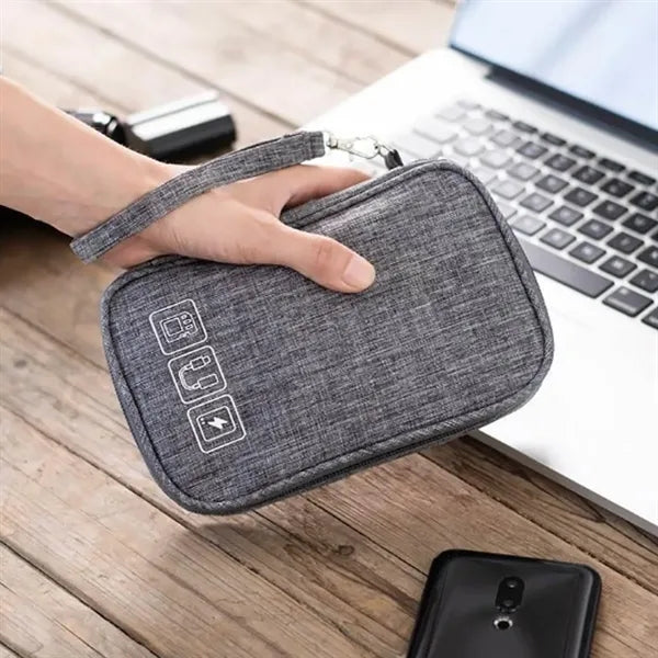 Portable Electronic Gadget Organizer Pouch with Wrist Strap