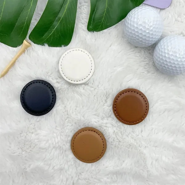 Leather Magnetic Golf Ball Label