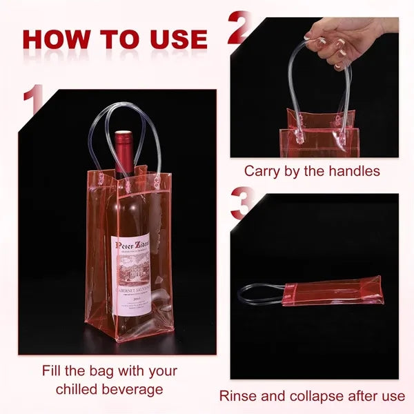 PVC Tote Bag For Red Wine