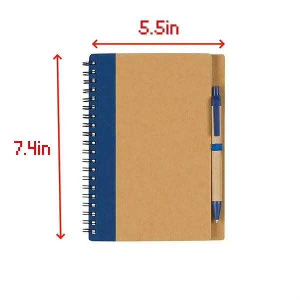 5" x 7" Eco-Inspired Spiral Notebook & Pen