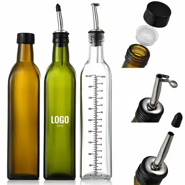 17oz Dispenser Bottle With Oil Nozzle And Funnel
