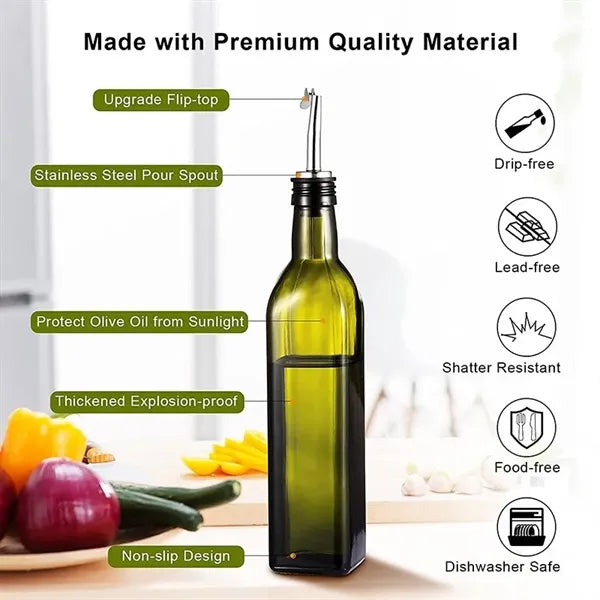 17oz Dispenser Bottle With Oil Nozzle And Funnel