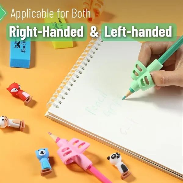 Pen- Pencil Grips for Kids Handwriting 4 Pack with 4 Clips