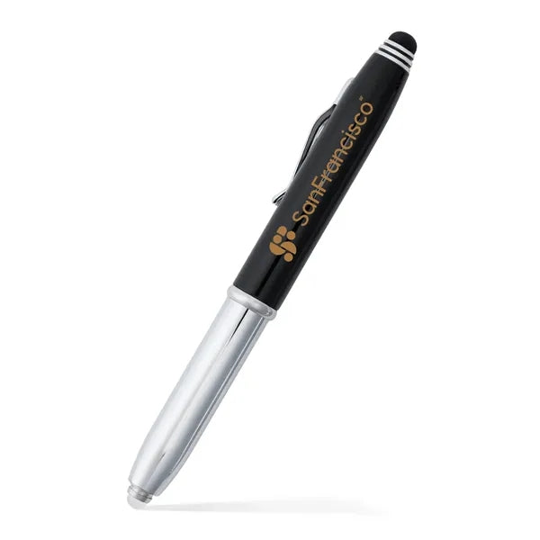 Flashlight and Stylus Metal Pen