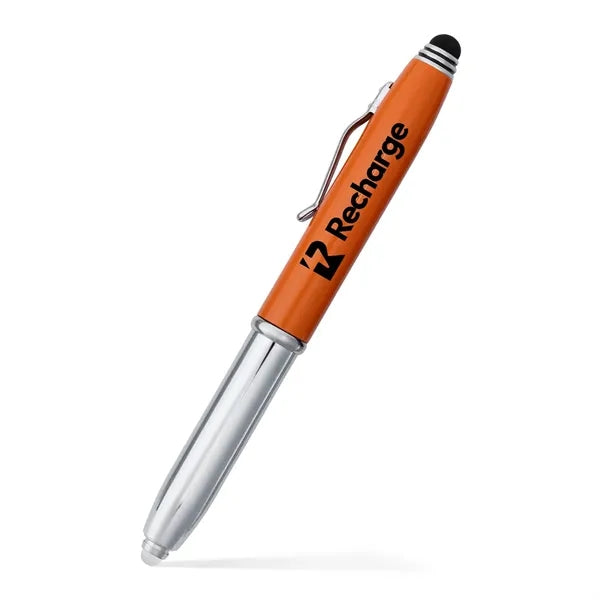 Flashlight and Stylus Metal Pen