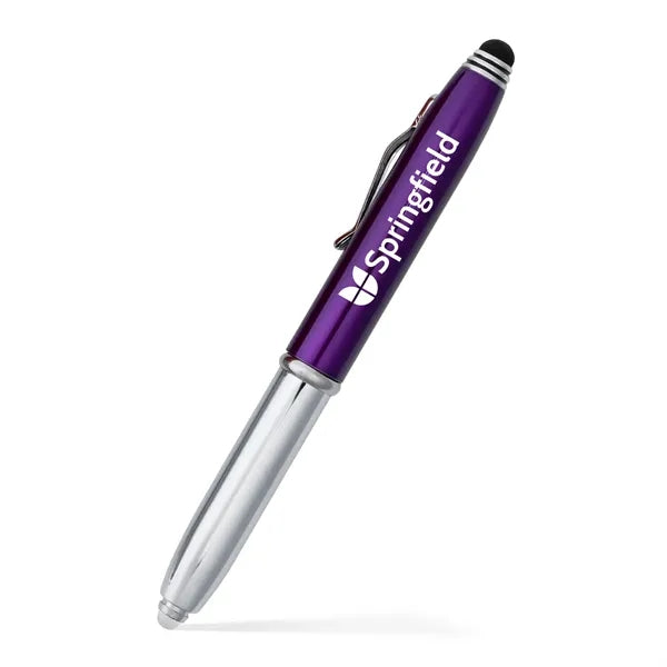 Flashlight and Stylus Metal Pen