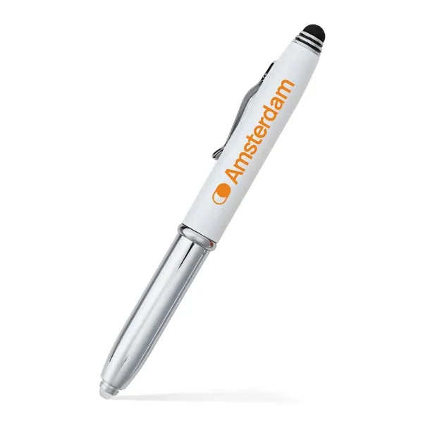 Flashlight and Stylus Metal Pen