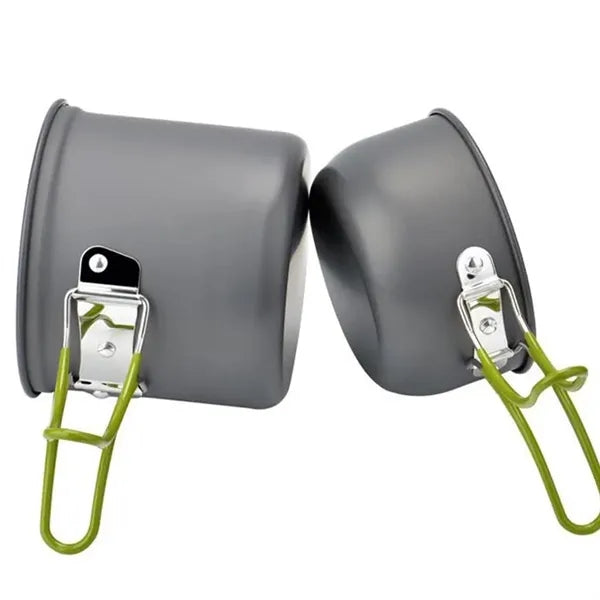 Portable 1-2 Person Camping Cookware Set with Utensils