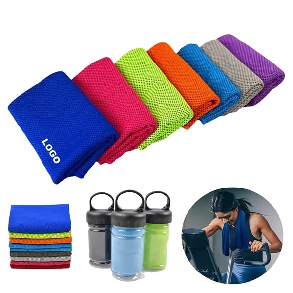 Sports Cooling Towel with Container Bottle