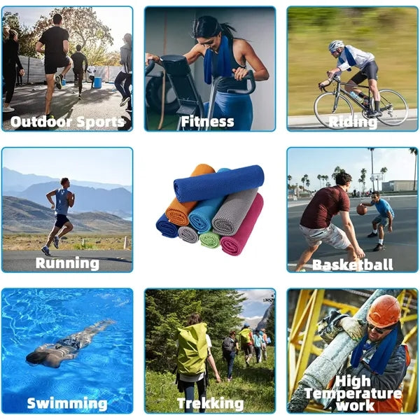 Sports Cooling Towel with Container Bottle