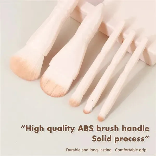 Travel Makeup Brush Set with Mirror, Soft Bristle Powder & E
