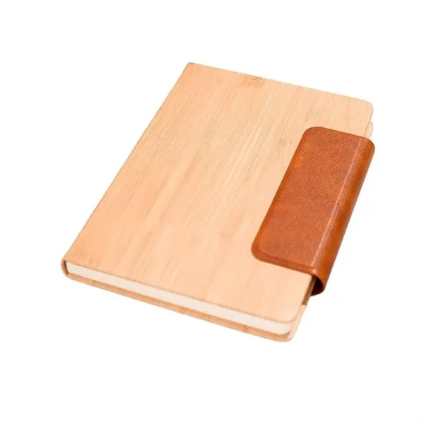 Bamboo Grain Magnetic Notebook