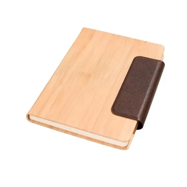 Bamboo Grain Magnetic Notebook