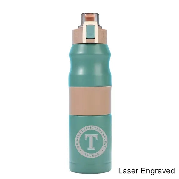 17/23 oz Dual-Lock Double Wall Stainless Steel Sports Bottle