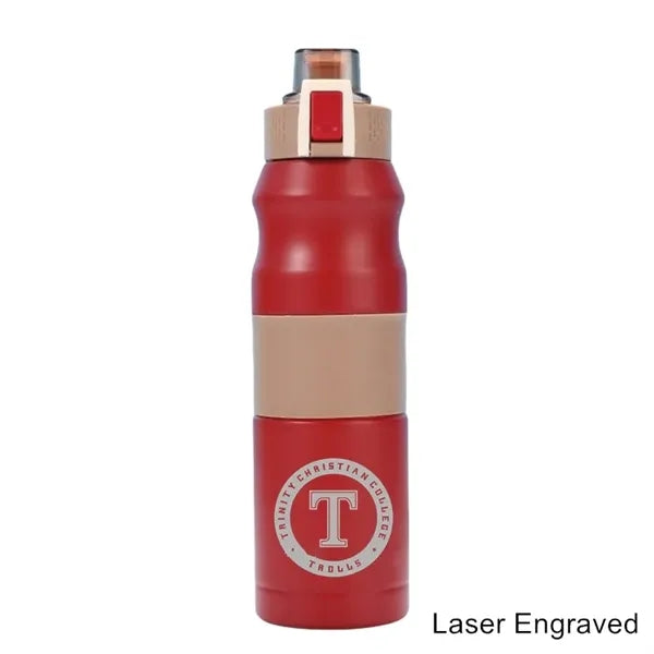 17/23 oz Dual-Lock Double Wall Stainless Steel Sports Bottle