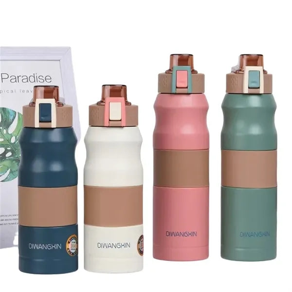 17/23 oz Dual-Lock Double Wall Stainless Steel Sports Bottle