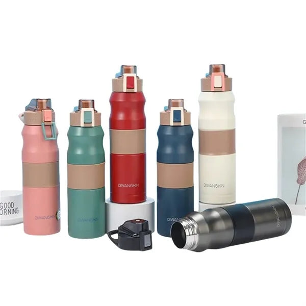 17/23 oz Dual-Lock Double Wall Stainless Steel Sports Bottle