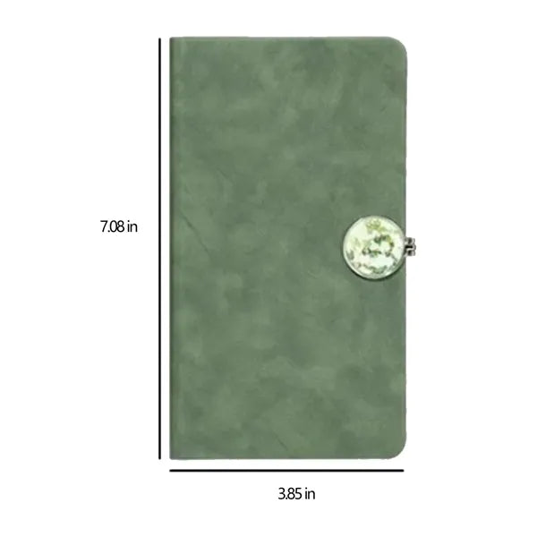 Durable A6 Gold Stamping Notebook with Plastic Buckle