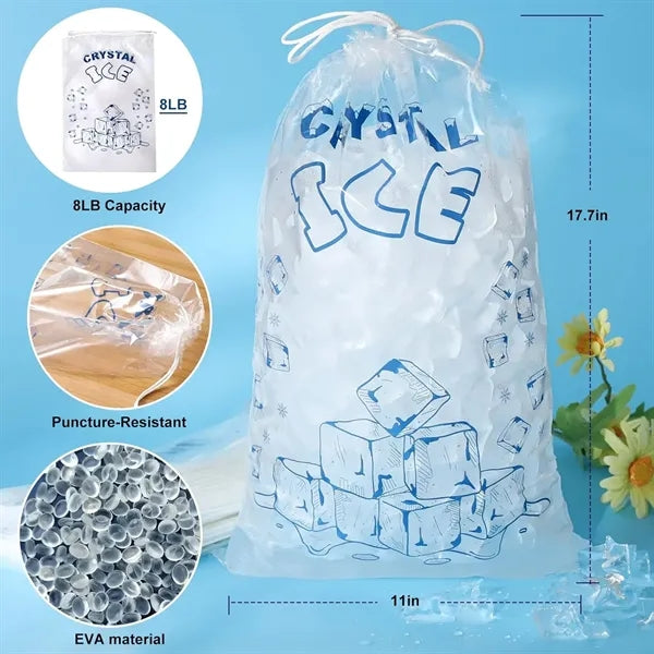 Plastic Ice Bags With Drawstring