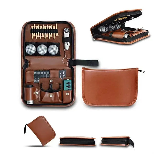 Leather Golf Multi-Tool Organizer Pouch