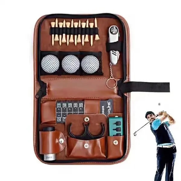 Leather Golf Multi-Tool Organizer Pouch