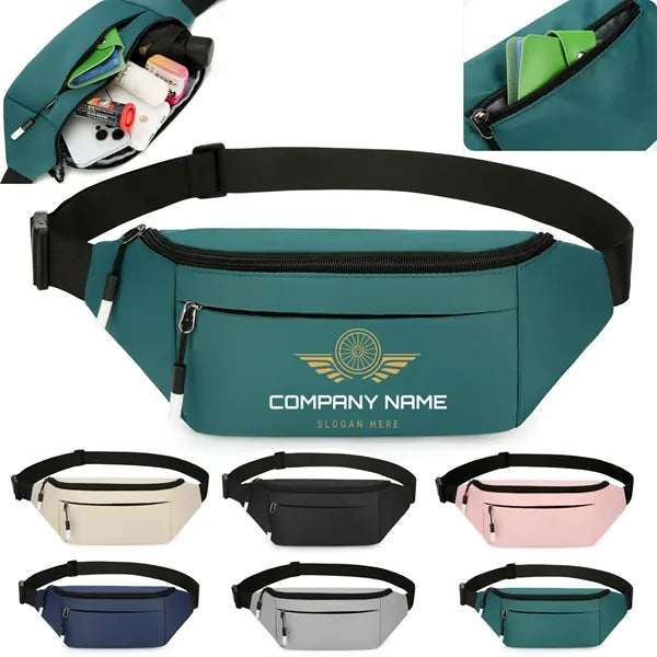 Spacious 3-Zipper Fanny Pack for Hands-Free Convenience