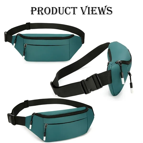 Spacious 3-Zipper Fanny Pack for Hands-Free Convenience