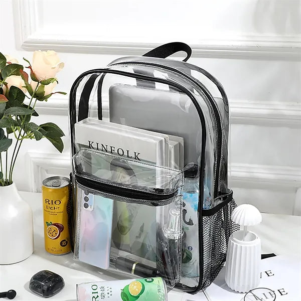 Clear Heavy Duty PVC School Backpack