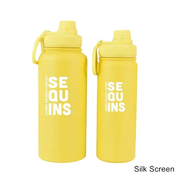 12 to 40 oz Wide-Mouth Stainless Steel Bottle with Loop Lid