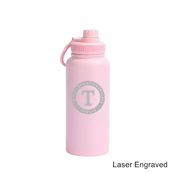 12 to 40 oz Wide-Mouth Stainless Steel Bottle with Loop Lid