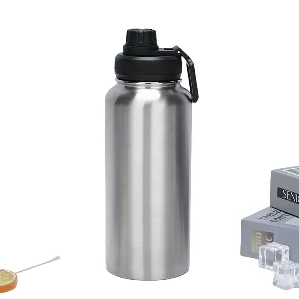 12 to 40 oz Wide-Mouth Stainless Steel Bottle with Loop Lid