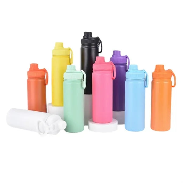 12 to 40 oz Wide-Mouth Stainless Steel Bottle with Loop Lid