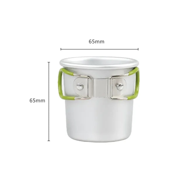 5Oz. Aluminum Camping Mug with Folding Handle