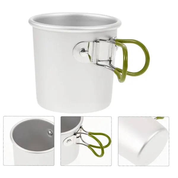 5Oz. Aluminum Camping Mug with Folding Handle