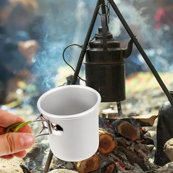 5Oz. Aluminum Camping Mug with Folding Handle