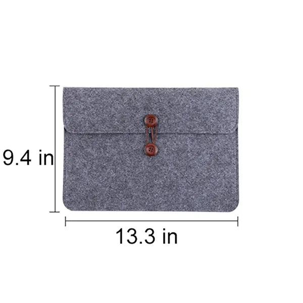 Felt A4 File Pouch With Button Closure