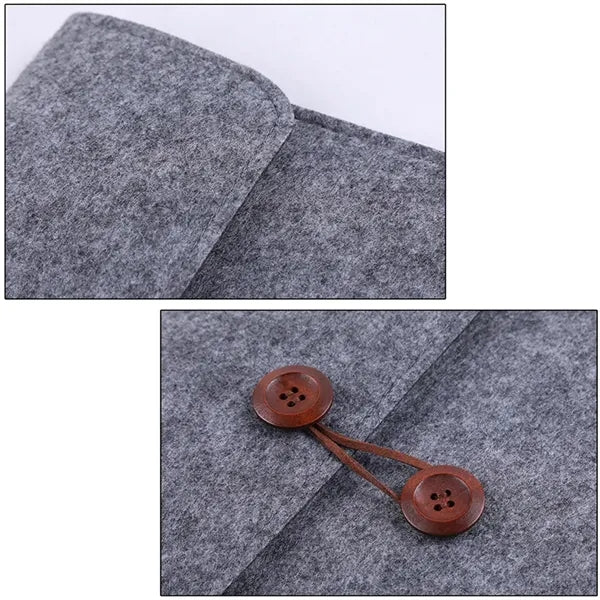 Felt A4 File Pouch With Button Closure