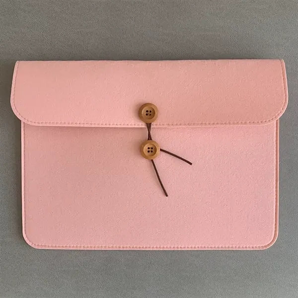 Felt A4 File Pouch With Button Closure