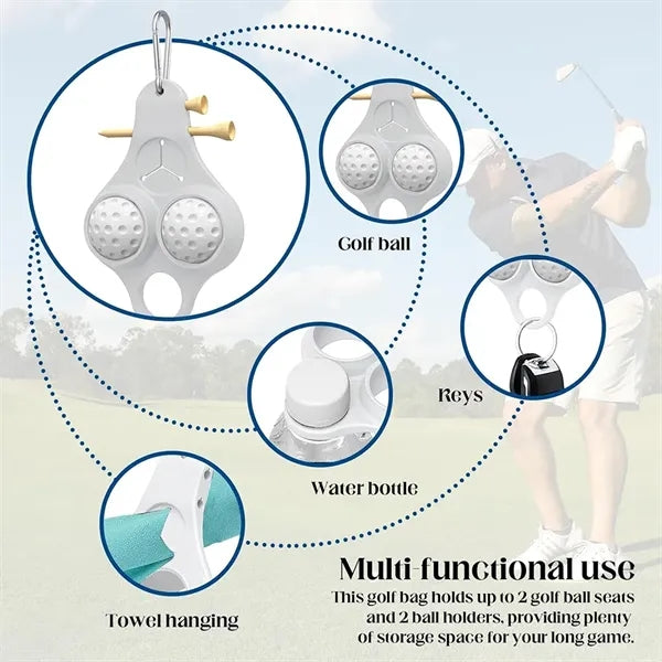 Silicone Golf Ball Holder for Bag