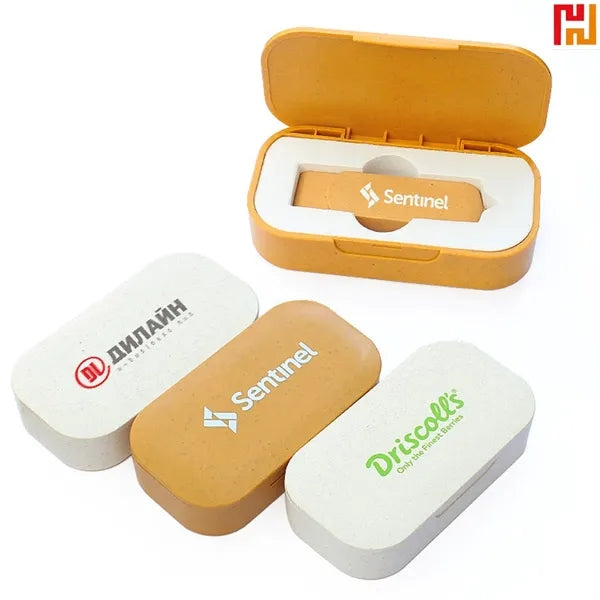 Wheat Straw USB Flash Drive with Case