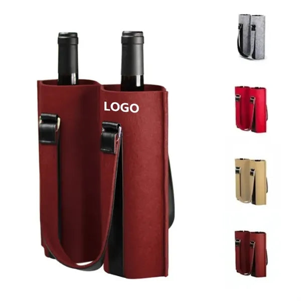 Felt Wine Tote Bag with Handle & Shoulder Strap